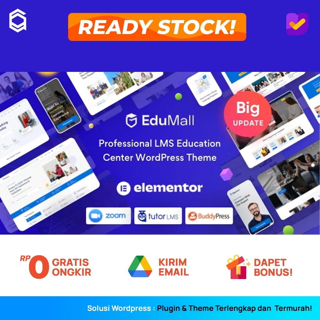 EduMall Tema Sekolah Kampus Professional LMS Education Center WordPress Theme