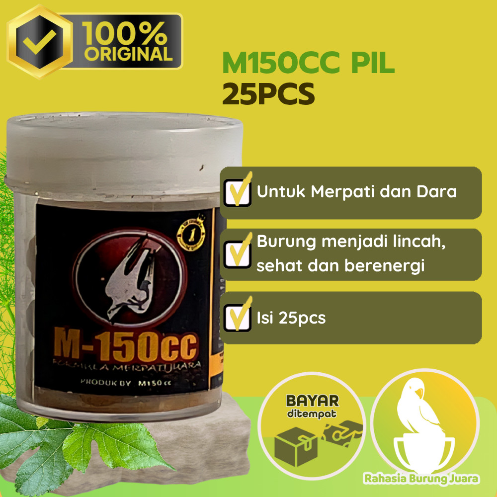 M 150 CC Kapsul Merpati isi 25 Pil Vitamin Burung Dara atau Merpati Kemasan Ekonomis