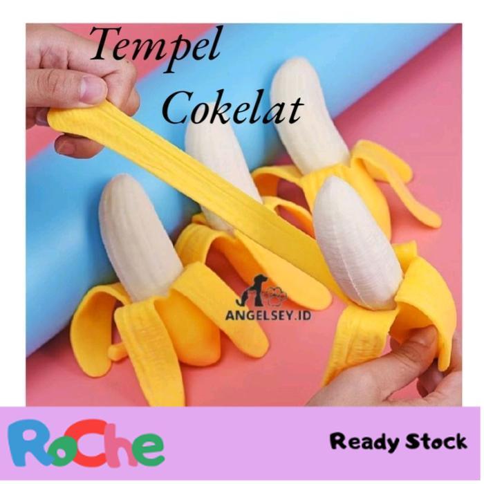Mainan Squishy Pisang Raja emas mirip sperti aslinya RS