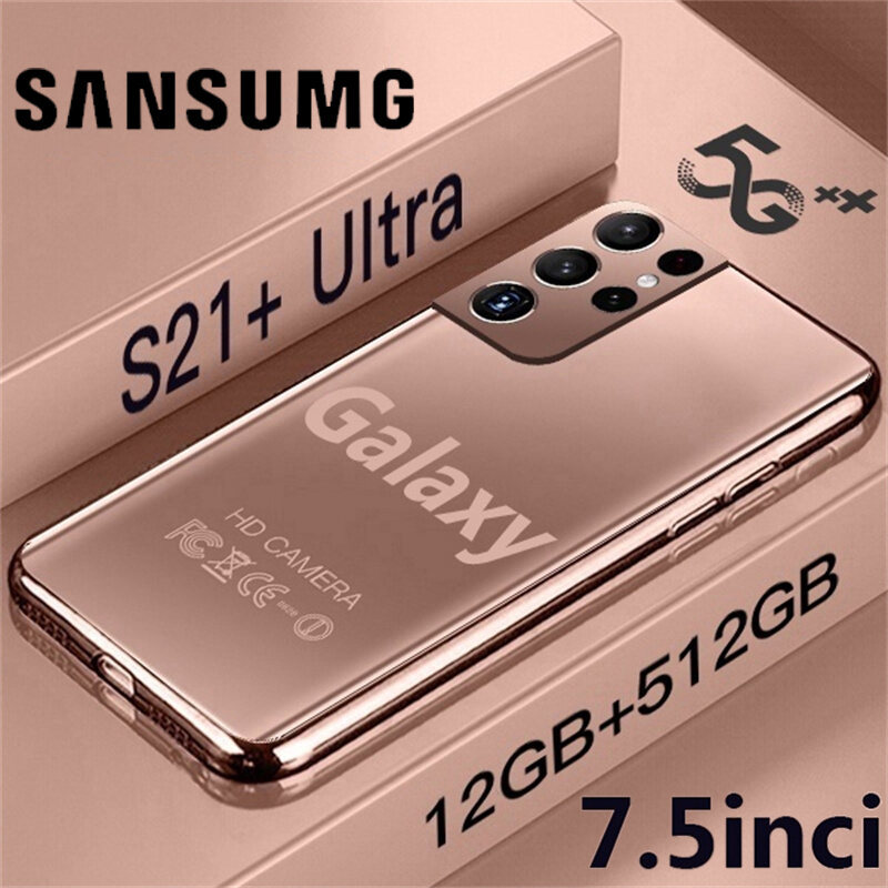 Hp murah asli SANSUMG Galaxy S21 Ultra Smartphone Hp murah 7.5Inci 5G Handphone RAM 16GB ROM 512GB S