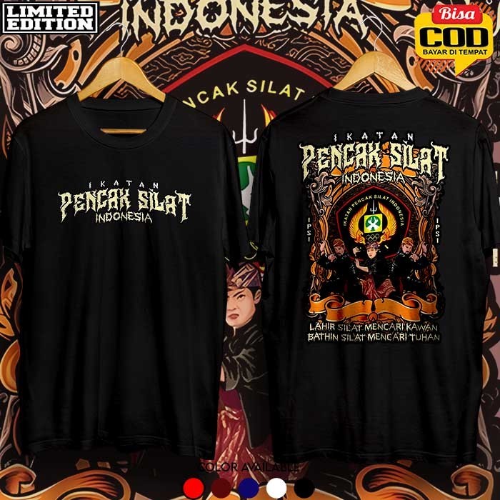Bajukaos Kaos IPSI Pencak Silat Indonesia Keren Terbaru 2024, Kaos Distro Adem Bisa COD Gratis Ongki