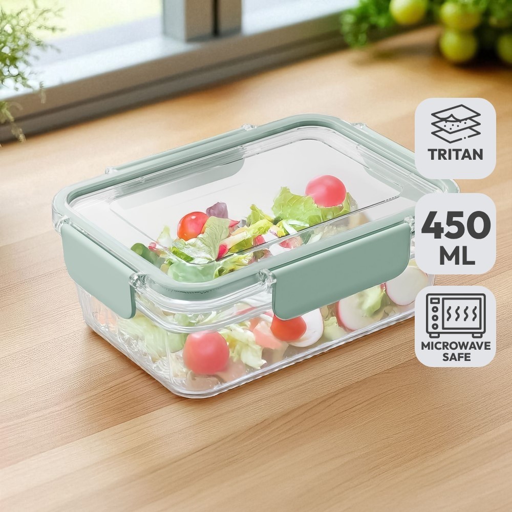 Informa Appetite 450 ml Lucy Wadah Makanan Rectangle - Hijau Kotak Makan Food Container Tempat Bekal
