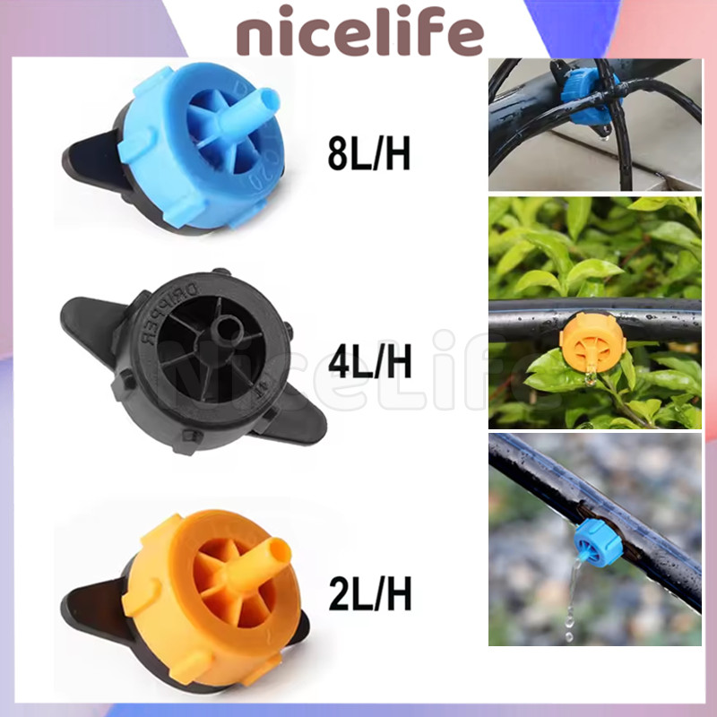 Drip Irigasi Tetes Emitter 2L 4L 8L Dripper Watering Irrigation