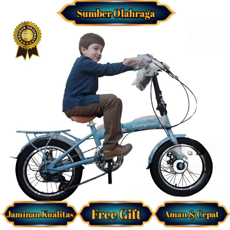 Sepeda Lipat Anak Evergreen 16 Inch 20 Inch 1 Speed 7 Speed