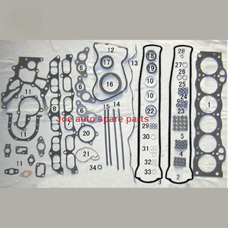 1GGE GX71 Engine Full gasket SET kit for TOYOTA CS71 GX71 GA61 GAS120 0411170050 0411170051 S32398 0