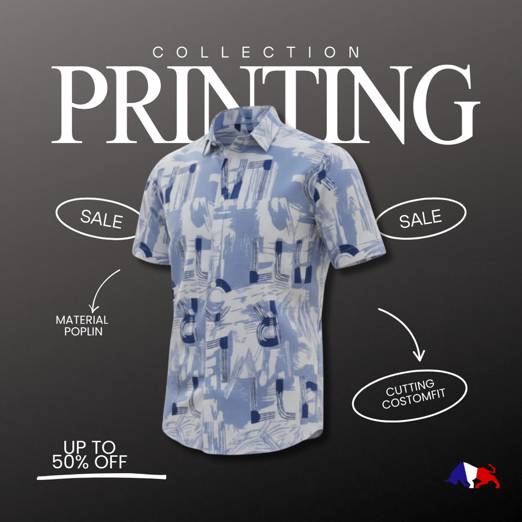 RICARDO Collection Kemeja Pria Motif 1 Saku