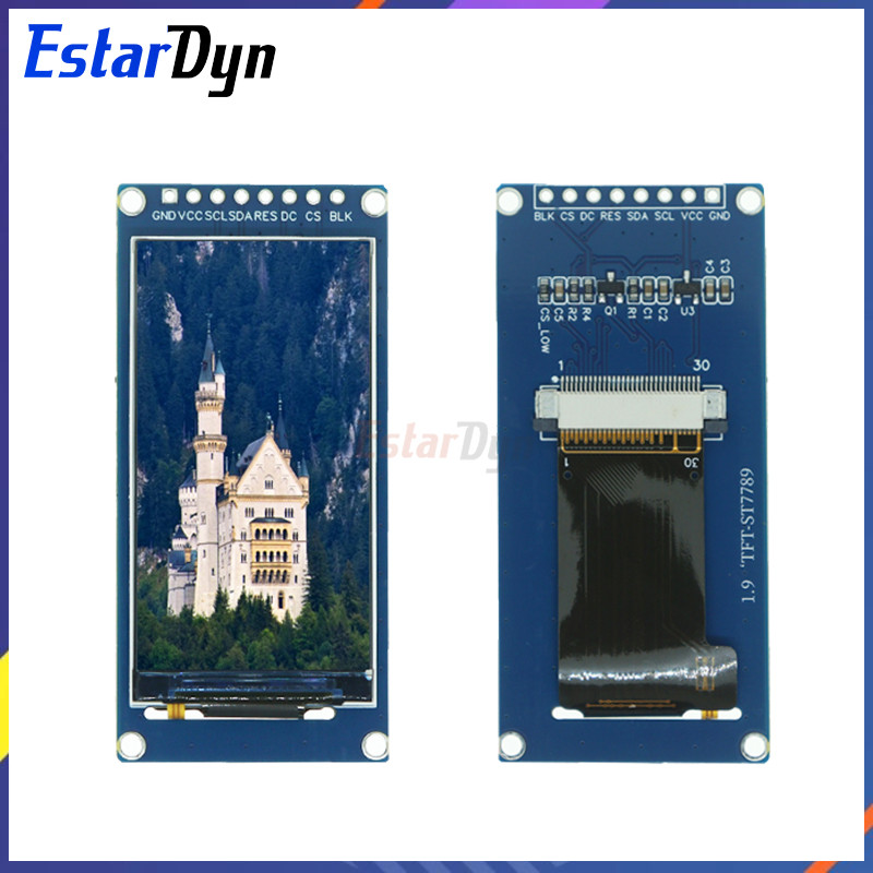 Estardyn 1.9 In IPS Full Angle TFT say Screen LCD Screen Color say Module SPI Serial Port High-defin