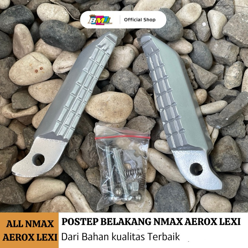 FOOTSTEP POSTEP NMAX AEROX PIJAKAN KAKI BELAKANG NMAX AEROX LEXI SET CHROME STEP NMAX STEP AEROX STE