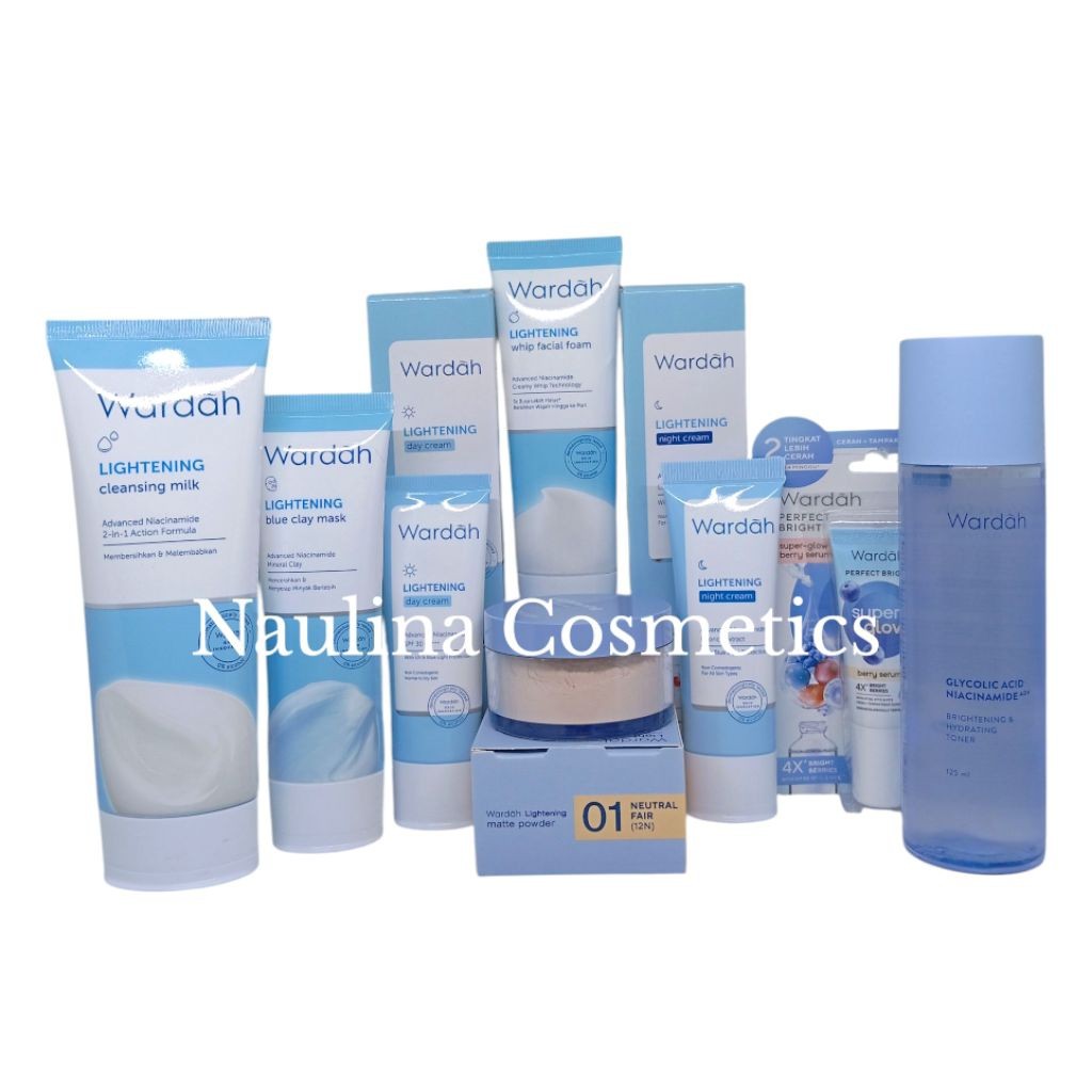 Paket Wardah Lightening Series Lengkap Original / Paket Wardah Lightening Skincare Untuk Kulit Kerin