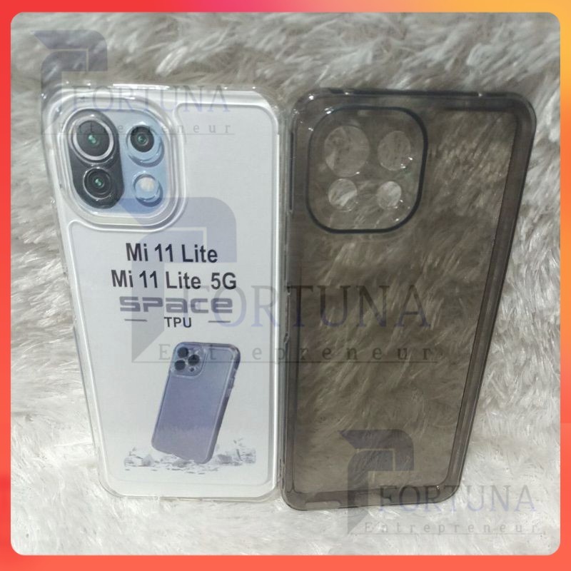 HEMAT Softcase Casing Xiaomi Mi 11 Lite/Mi 11 Lite 5G Case silikon Clear Bening transparan Space Tra