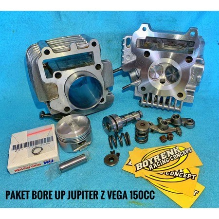 PAKET BORE UP JUPITER Z VEGA R NEW 5TN 150CC REQ PISTON MENTAH - BOYRENK