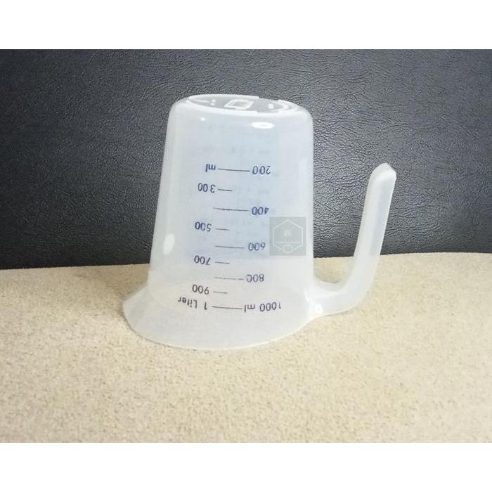 gelas takaran air 1000 ml satu set/Gelas Ukur/gelas takar 1000 ml + Sendok takar + Kocokan telur/gel