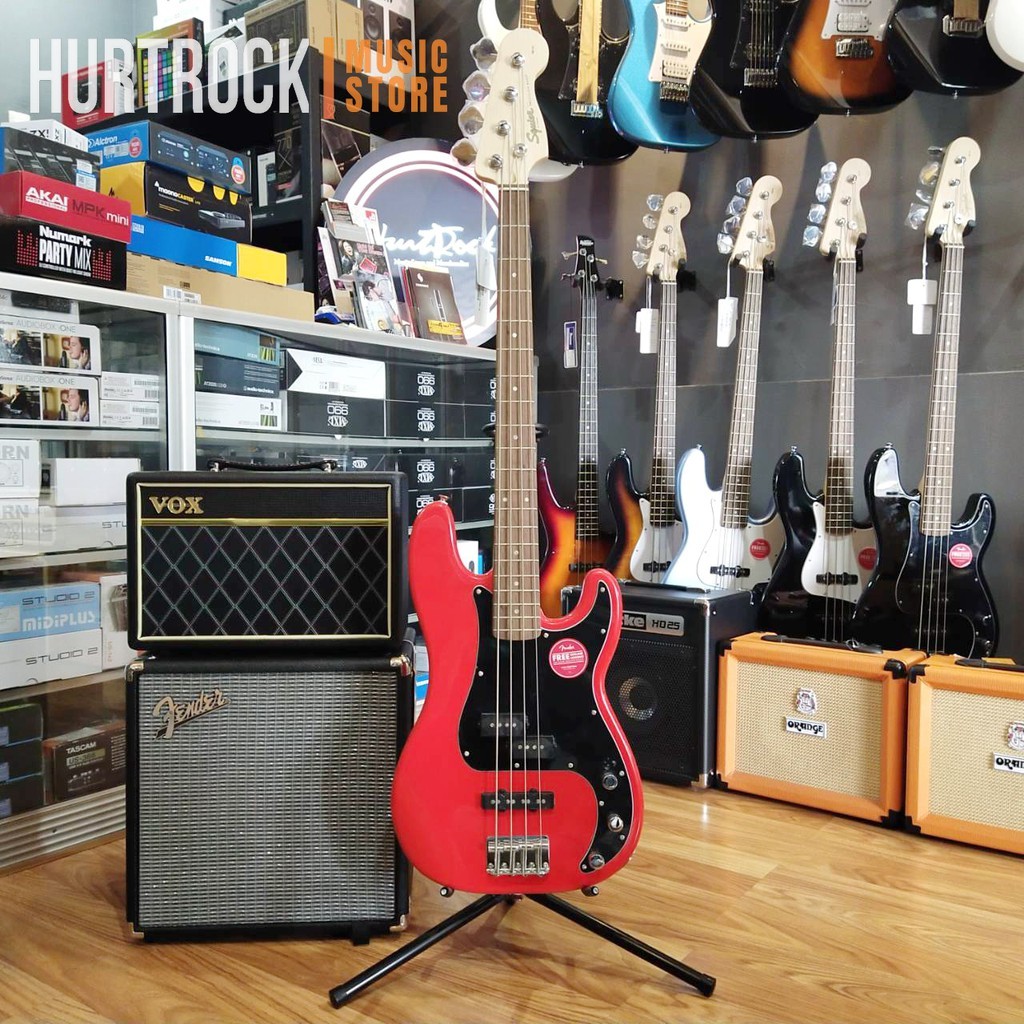 Squier Affinity Precision PJ Bass Laurel FB Race Car Red