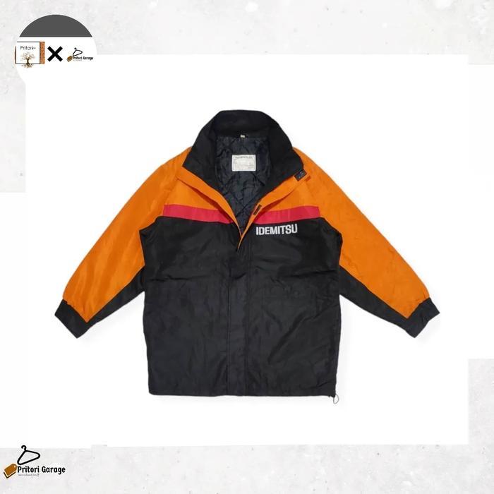 Utility Parka Outdoor Puffer Jacket Idemitsu Reflective Black Orange