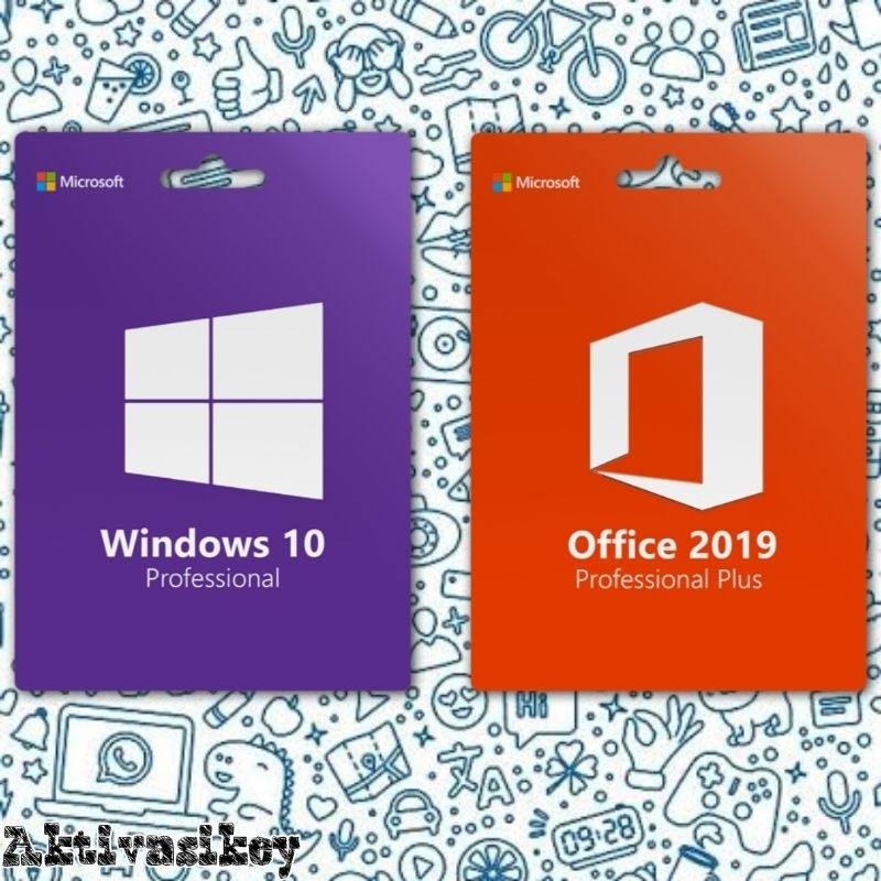 Windows 10 pro & Office 2019 pro plus lisensi kunci 32/64bit original Asli