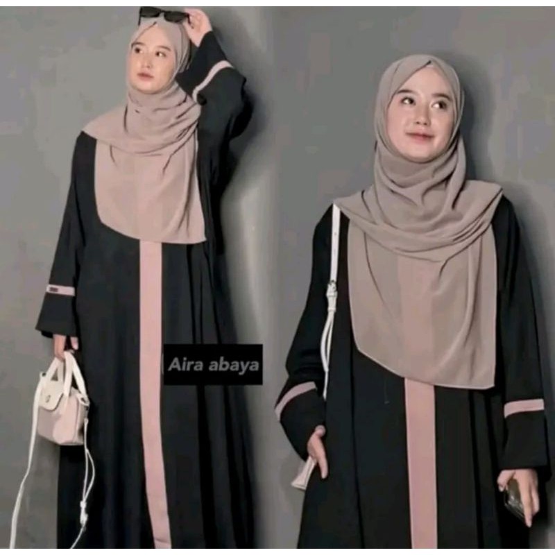 Aira Abaya Gamis Wanita Abaya Crinkle LD 120