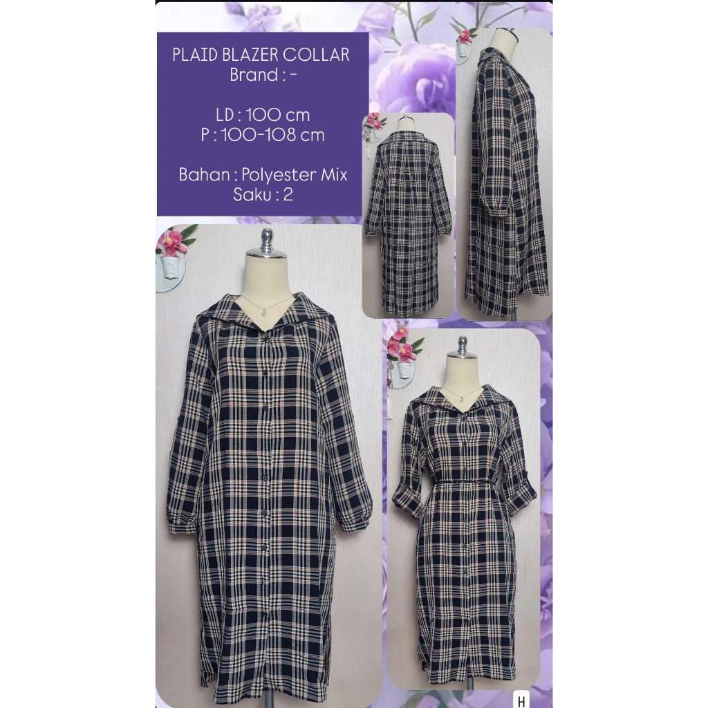 Dress wanita LENGAN PANJANG TUNIK bisa untuk hijab motif bunga polos babydoll