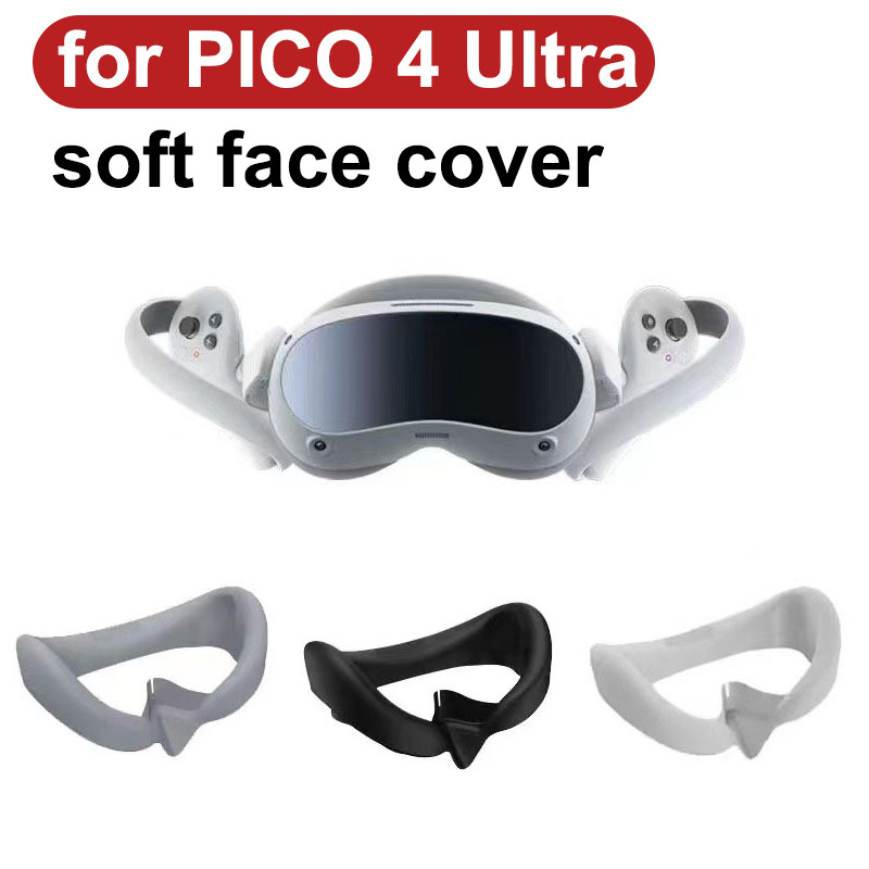 Silicone Mask Eye Cover For PICO 4 Ultra VR Facial interface Protective Case Leakage Light Face Pad 