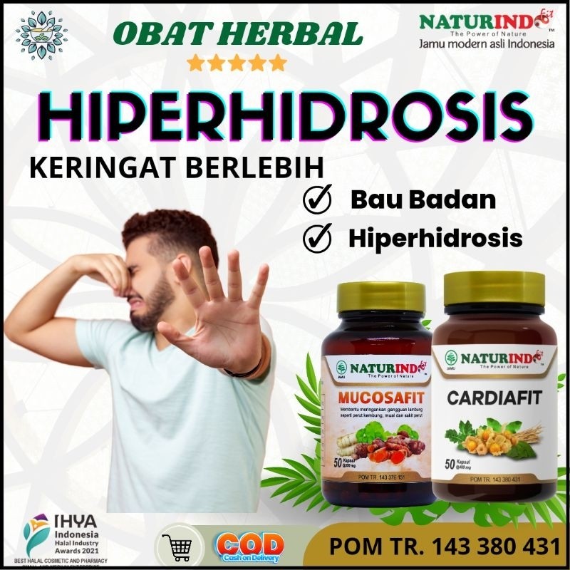 Cardiafit Obat Bau Badan Bau Ketiak Permanen Keringat Berlebih Hiperhidrosis Tangan Kaki Wajah Berke