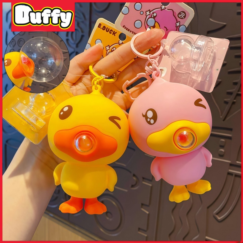 Duffy Toys Gantungan Kunci B.Duck With Bubble ORIGINAL Gantungan Tas Bebek Lucu Viral B.Duck Squishy