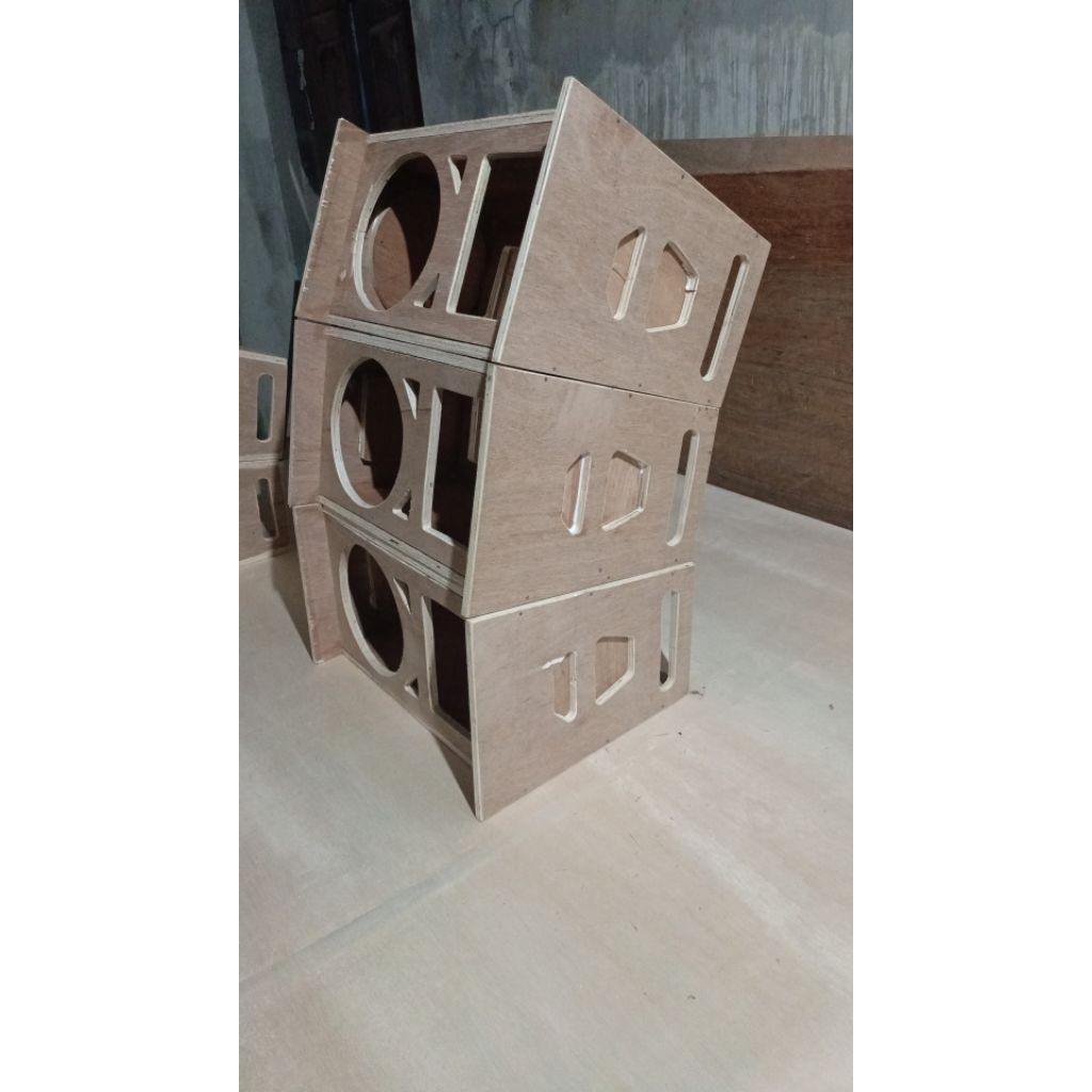 Box speaker 10 inch line array single Plus tweter bahan 12 mm sudah amplas halus