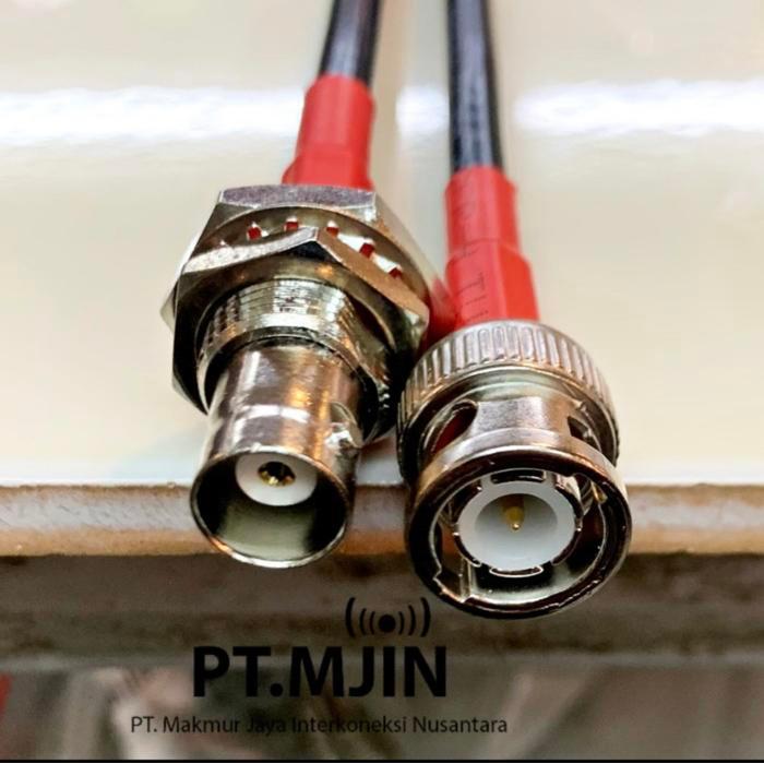 Kabel Jumper Rg58 BNC Male ke BNC female Bulkhead Panjang 30 Meter NEW....