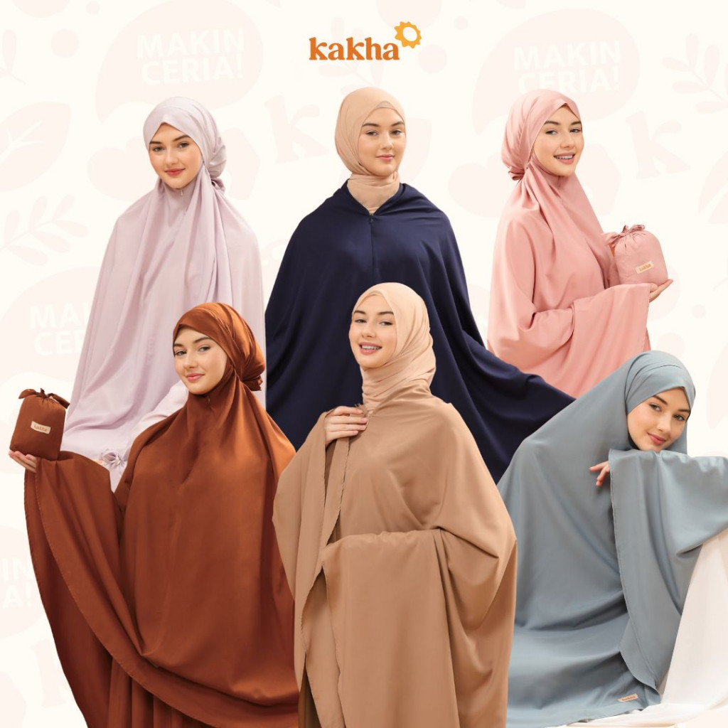 JB28WA KAKHA - Mukena Travel / mukenah travel / mukena parasut korea / mukena silk / mukena mini