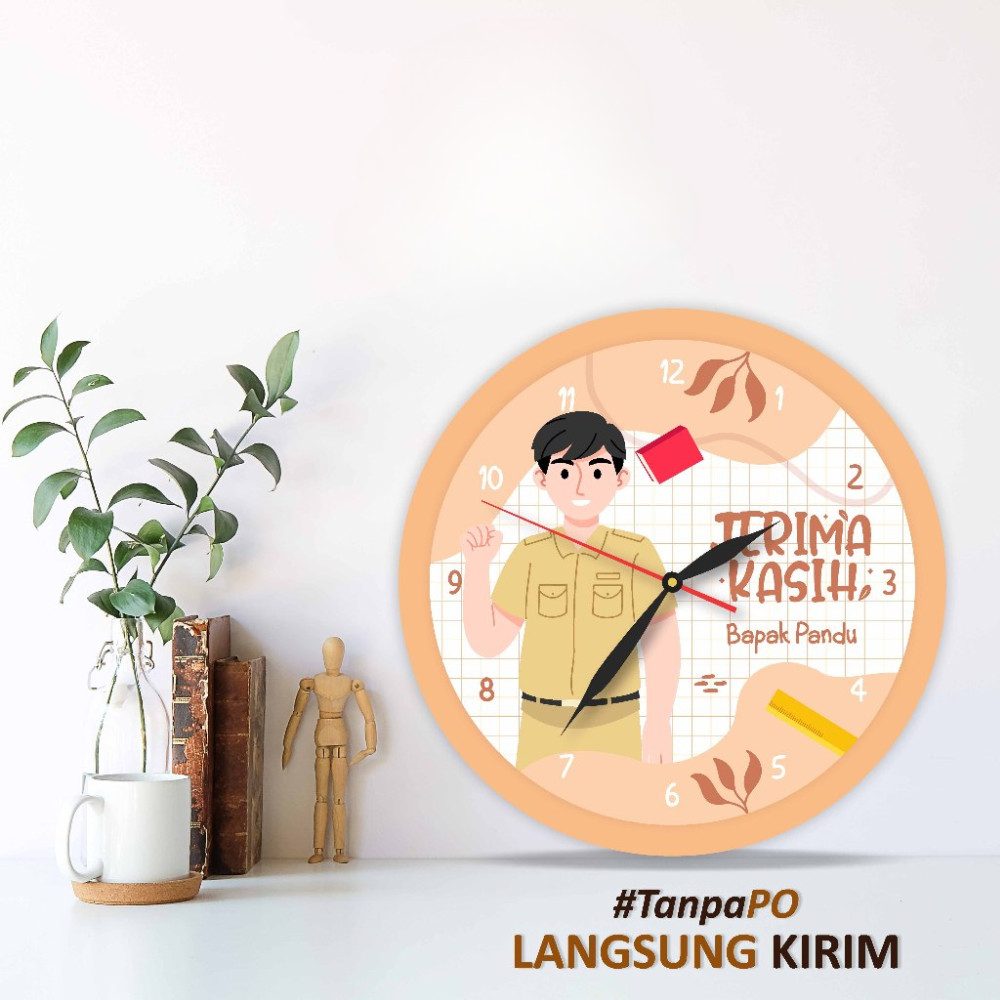 KADO GURU  JAM MEJA DUDUK 15CM GIFT KENANG KENANGAN TERIMAKASIH GURUKU SPESIAL UNTUK GURU HADIAH TEA