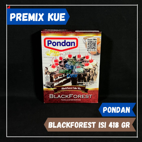 Pondan Premix Black Forest isi 418gr / Premix Kue / Cake Mix / BlackForest Panggang