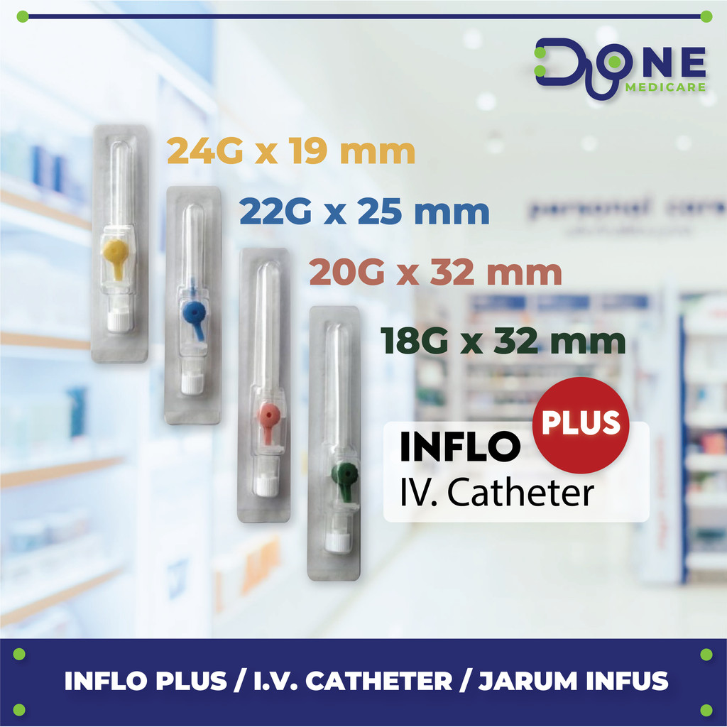 Jarum Inflo IV Catheter Plus Abbocath Abocath 20G 22G 24G Onemed