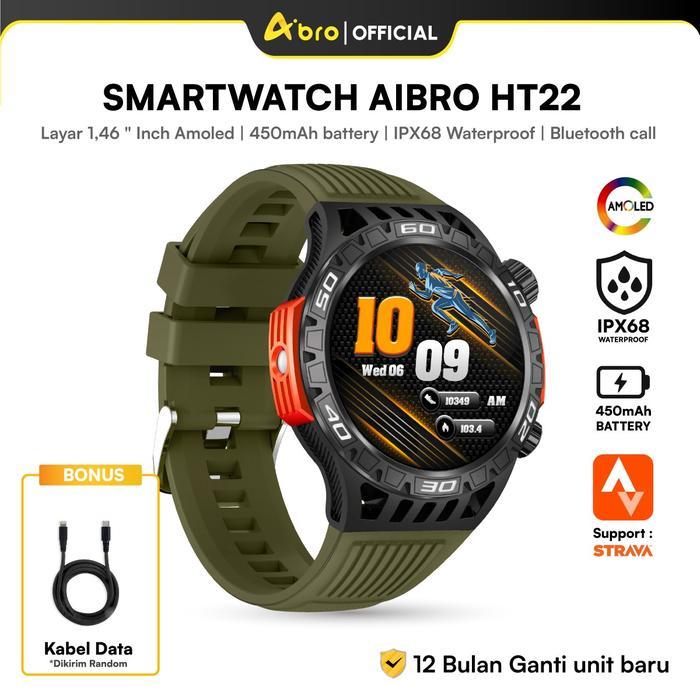 Shadow Phone [ GUNCANG 11.11 ] Smartwatch ANTI AIR  Amoled Aibro HT22 Jam Running Pria Support Strav