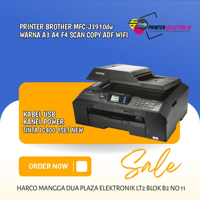 Printer Brother MFC-J3940DW A3 print scan copy wifi adf all in one multifungsi