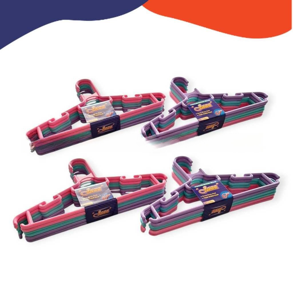 Bisa COD Hanger Baju Cantolan Baju JAZZ Plastik Rotan Premium