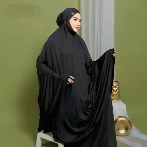 Jerry OFC - Mukena Dewasa Jersy Premium Penutup Dagu /Mukena Jersey Jumbo Dagu Tertutup mukena premi