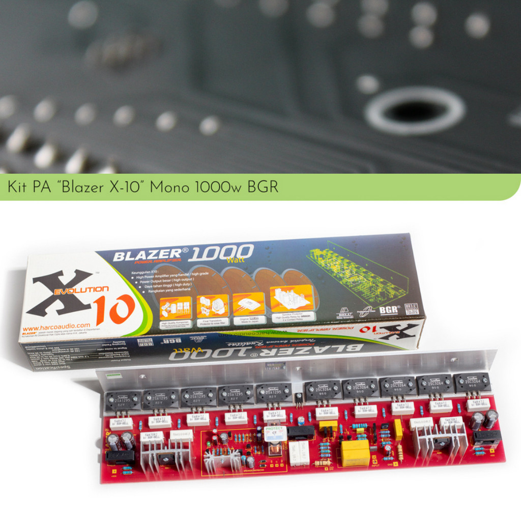 Kit Rakitan Power Amplifier Mono Blazer X-10 X10 X 10 dengan Transistor Sanken Evolution by BGR BELL