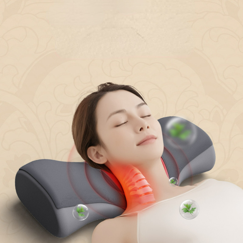 Cervical Massage Pillow Hot compress Air Bag Hot compress Stret Massage Pillow Waist Vibration Massa