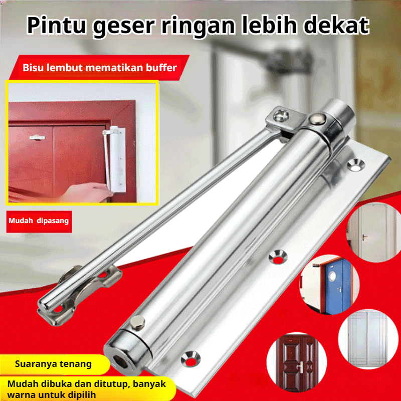 Tahan Lama / Anti Karat / Bebisik  Penutup Pintu Otomatis Stainless Steel Peredam Pegas Ringan & Mud