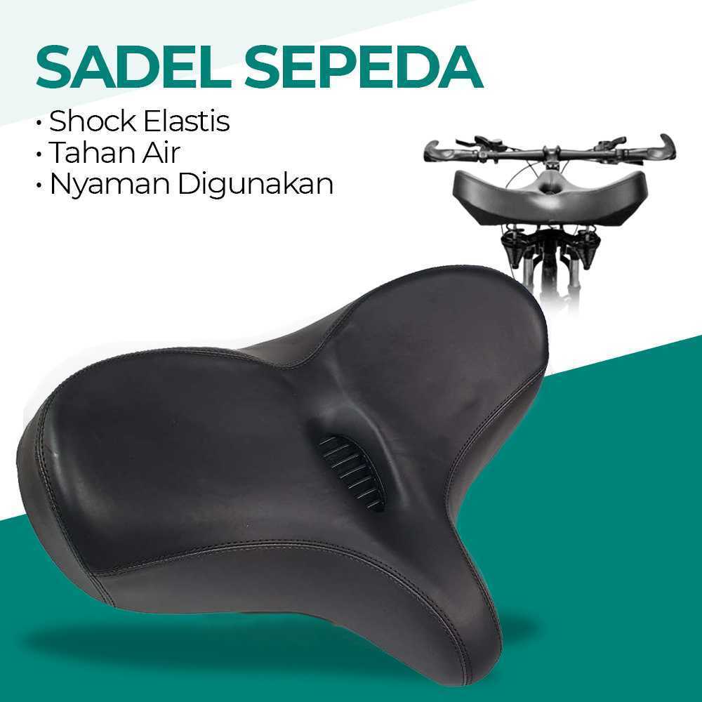 Sadel Sepeda Jok Sepeda PER Pegas Super Lebar Empuk GENIO Mini Lipat MTB Fixie Gunung High Quality