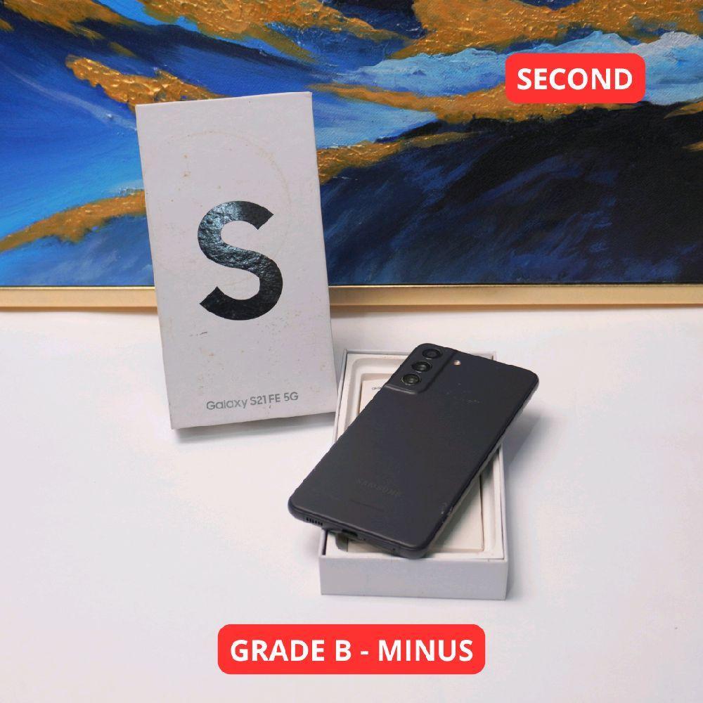 SAMSUNG S21 FE 8/256 GB - MINUS HP SECOND ORIGINAL SINAR MUTIARA CELL (33588)