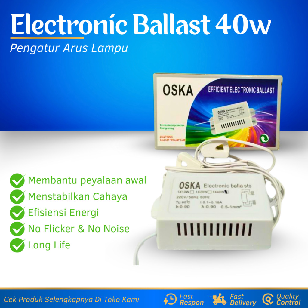 BALLAST ELEKTRONIK 40 WATT TRAFO LAMPU TL NEON HALOGEN 40 WATT TRAVO LAMPU TL T8 BALLAST LAMPU NEON 