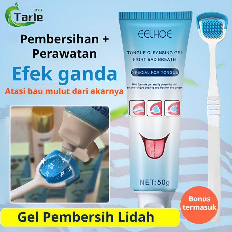 [Bersihkan Lapisan Lidah] EELHOE Tongue Cleaner Gel Dengan Brush / Pembersih Lidah Antibakteri / Gel