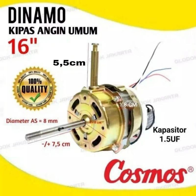 Motor Dinamo Kipas Angin 7116 inch Merk Cosmos, Sanken, KDK, dan Merk Lainnya
