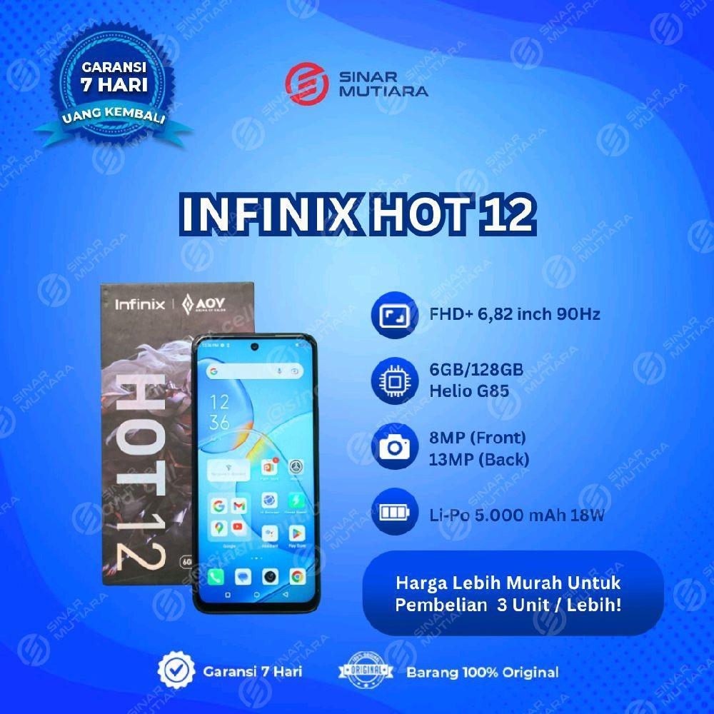 INFINIX HOT 12 6/128 GB  HP SECOND ORIGINAL SINAR MUTIARA CELL