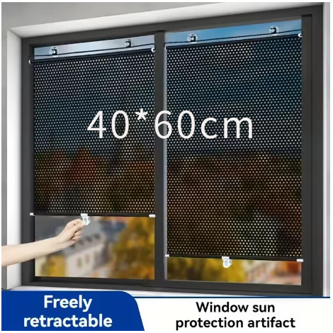 40*60 cm tirai isolasi panas untuk jendela rumah, tirai gulung pelindung sinar matahari, tirai gulun