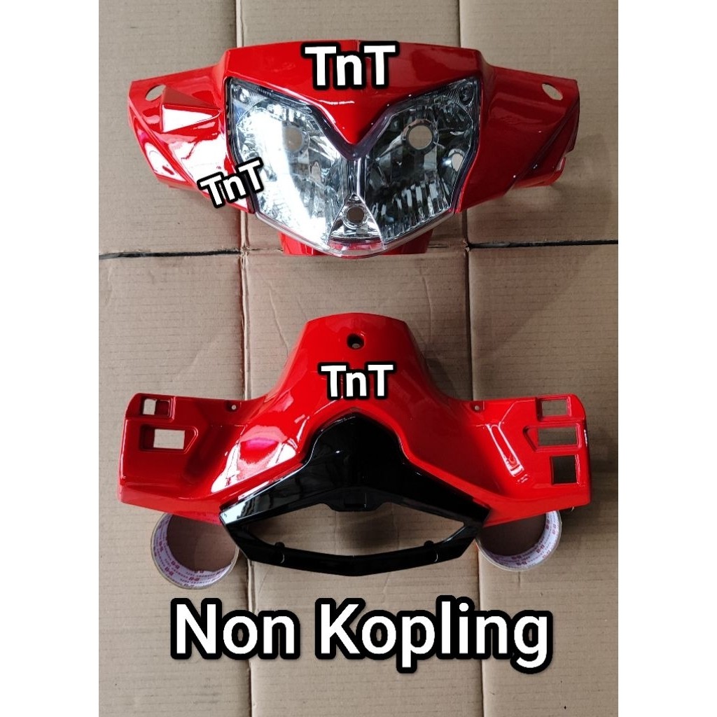 BATOK DEPAN BELAKANG PLUS REFLEKTOR SHOGUN 125 NEW FL RR SP ROBOT WARNA MERAH FERARI (NON KOPLING)