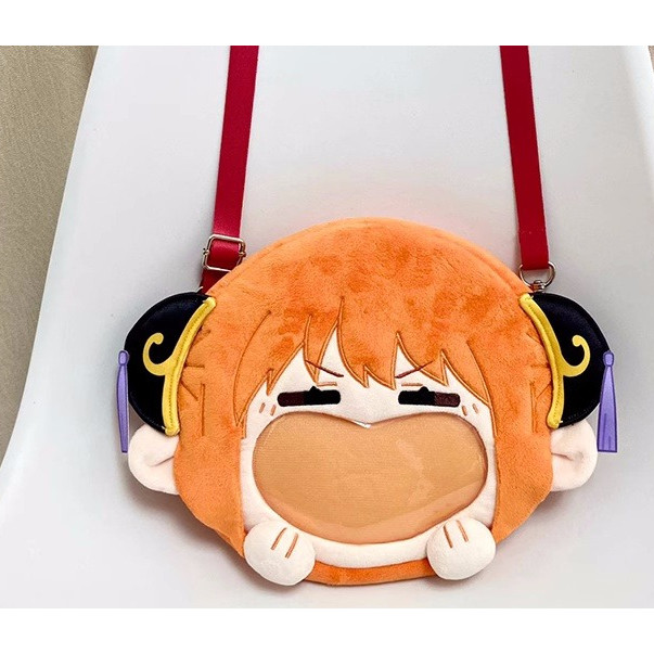 Anime Kagura Transparent Plush Backpack Messenger Bags Cartoon Shoulder Bag b265