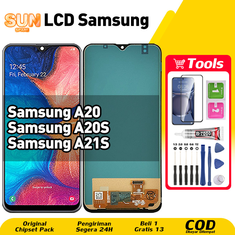 Original For LCD Samsung A20 / Samsung A20s LCD Samsung A21s asli hp layar lcd anti blue light HD HO
