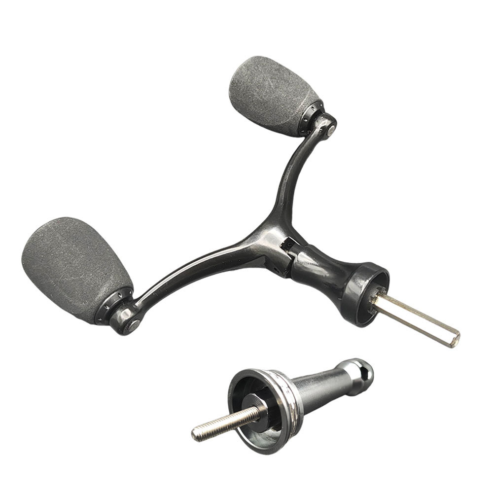 Spinning Reel Double Handle Metal Rocker Arm EVA Knob Fishing Wheel Spare Part Replacement Fishing T