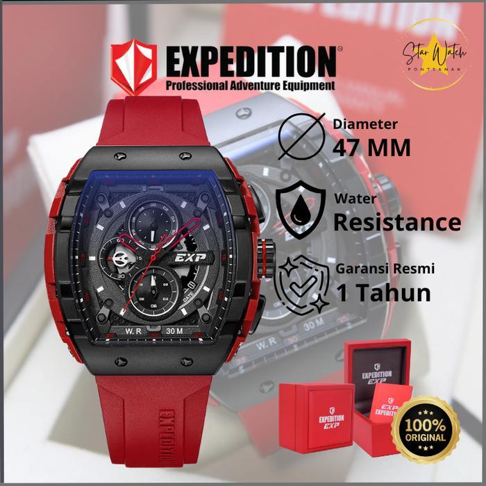 JAM TANGAN EXPEDITION E6782 MEN'S RUBBER - Biru