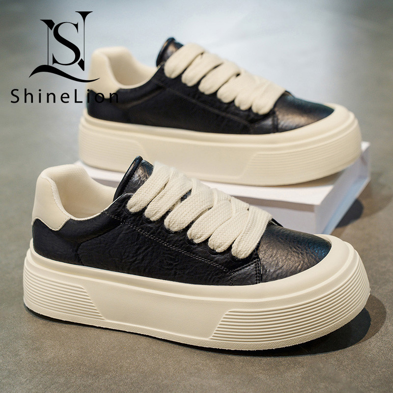 ShineLion Sepatu Pria Bertali Korea Sepatu Sneakers Wanita Import Kasual Trendy Canvas Shoes Casual 